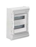 Tablou electric ABS - siguranțe - exterior IP65 - 24M (2x12) aparent ușă transparentă Hager VE212PN