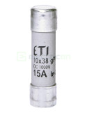 Siguranță fuzibilă - 10x38mm gPV 15A/1000VDC - ETI 002625080