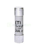 Siguranță fuzibilă - 10x38mm gPV 20A/1000VDC - ETI 002625085