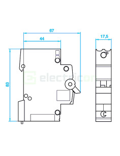 MCB - Siguranță automată - disjunctor - curba B 40A 6kA 1P 1M Hager MB140A 2