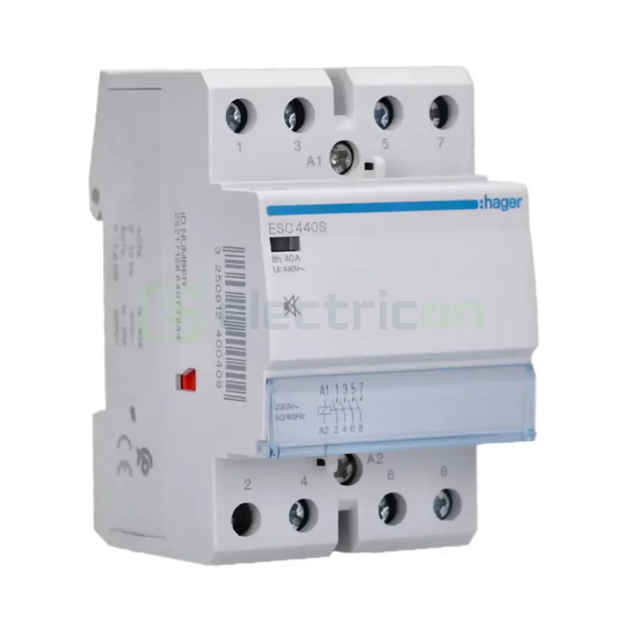 Contactor modular silențios - 4P 3M 40A 4ND 230V ESC440S - Hager ESC440S