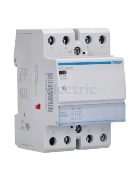 Contactor modular silențios - 4P 3M 40A 4ND 230V ESC440S - Hager ESC440S