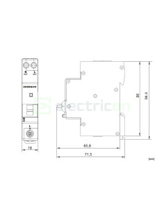 RCBO - Siguranță automată - Disjunctor cu protecție diferențială - tip A curba B 10A 30mA 6kA 1P+N 1M Amparo Schrack AI618510 2
