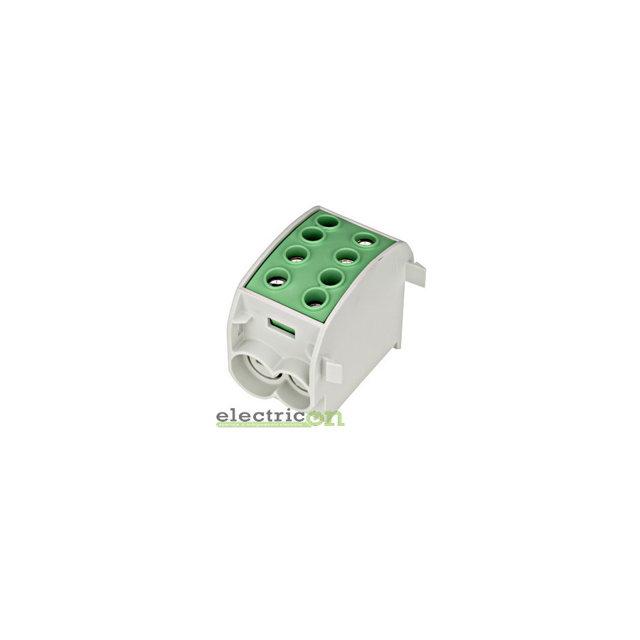 Clemă de derivație Clema de derivatie Cu-Al, 70mmp, 1P. galben/verde – montaj rapid și sigur în aplicații electrice diverse