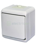 Întrerupător - simplu - VHE-1 - exterior - alb - IP44 - ETI - 004668000