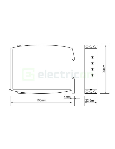 Releu monitorizare pentru tensiune monofazat,, 5A, 2CC, 240V AC/