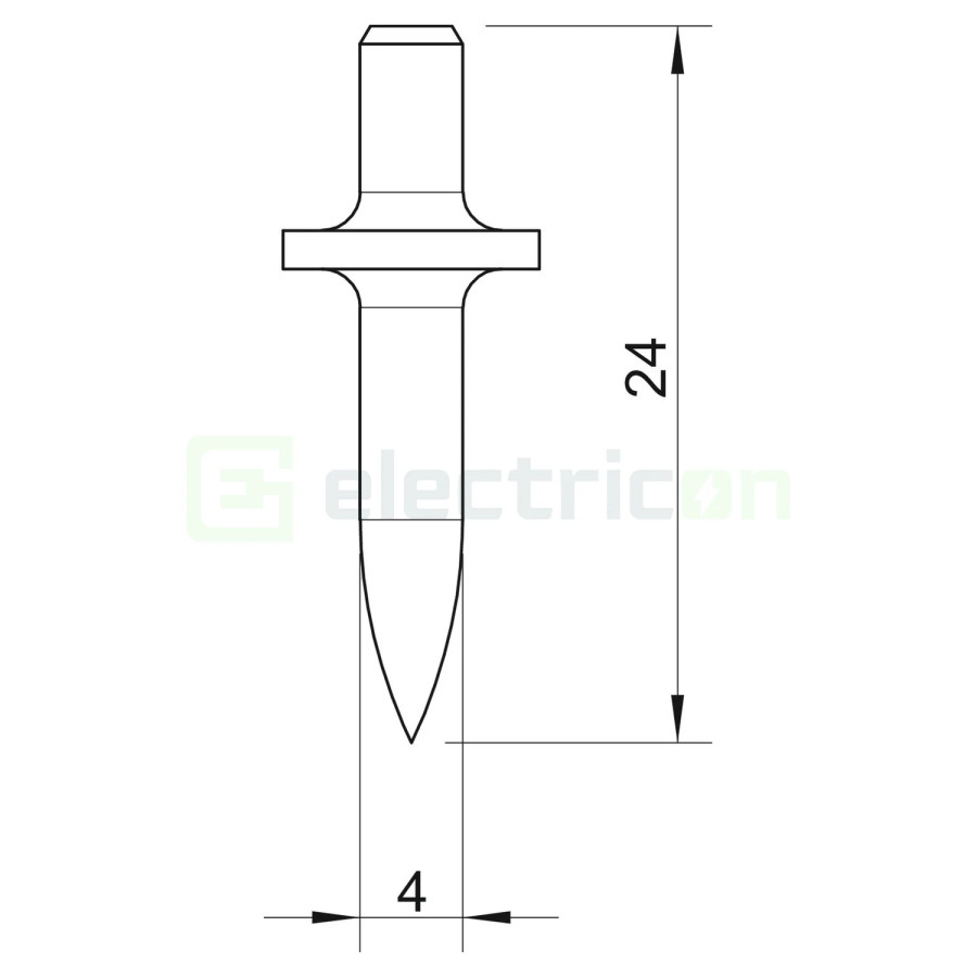 Bolt,Diblu pentru ciocan, fara filet OBO 18mm