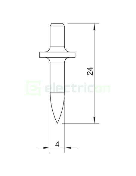 Bolt,Diblu pentru ciocan, fara filet OBO 18mm