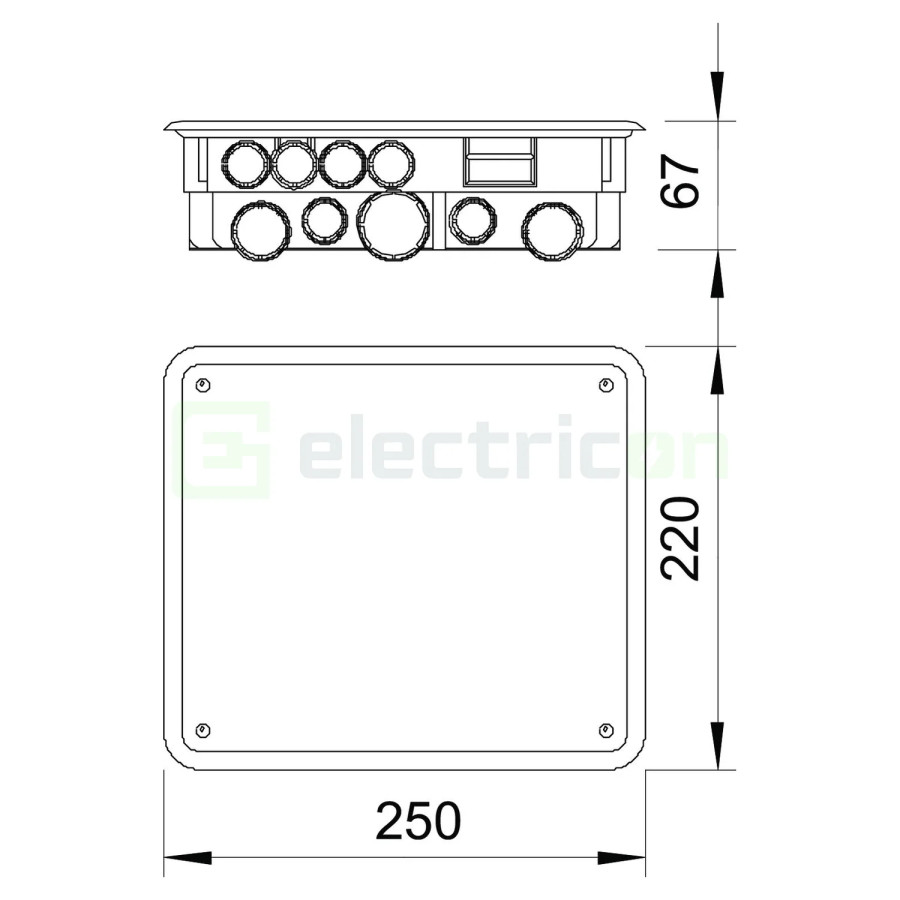 Bara de egalizare potential pentru interior, 7 conexiuni, 100A, 1809 UP, fara capac, izolat, OBO Bettermann, 5015065