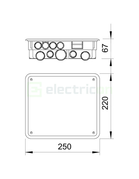 Bara de egalizare potential pentru interior, 7 conexiuni, 100A, 1809 UP, fara capac, izolat, OBO Bettermann, 5015065