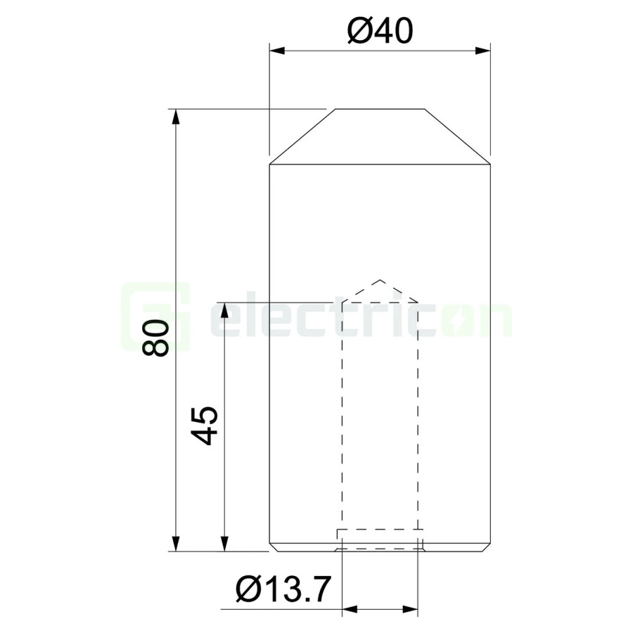 Cap de batere pentru electrozi de impamantare, sisteme ST, BP, OMEX, otel zincat, 20mm, 80x40 mm, 1820 20, OBO Bettermann, 30422