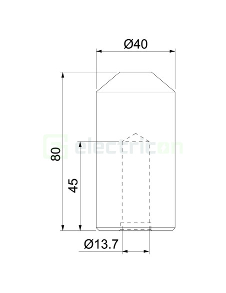 Cap de batere pentru electrozi de impamantare, sisteme ST, BP, OMEX, otel zincat, 20mm, 80x40 mm, 1820 20, OBO Bettermann, 30422
