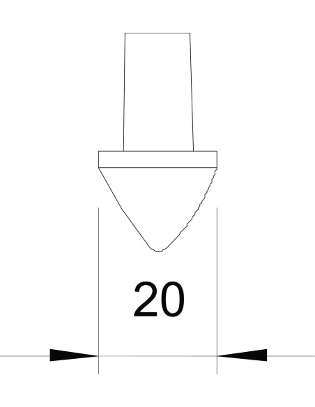 Varf pentru electrod impamantare 20 mm², pentru sistemele ST și BP, 1819 20BP,OBO Bettermann, 3041212