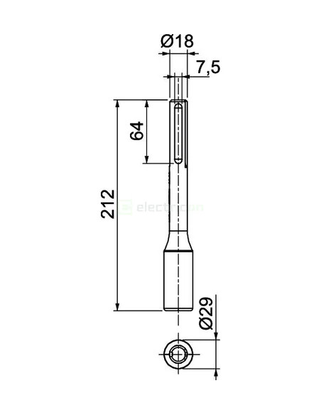 Adaptor pentru ciocan percutor tip 2536 pentru electrod de Impamântare