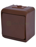 Întrerupător - simplu - VHE-1-KR - exterior - maro - IP54 - ETI - 004668040