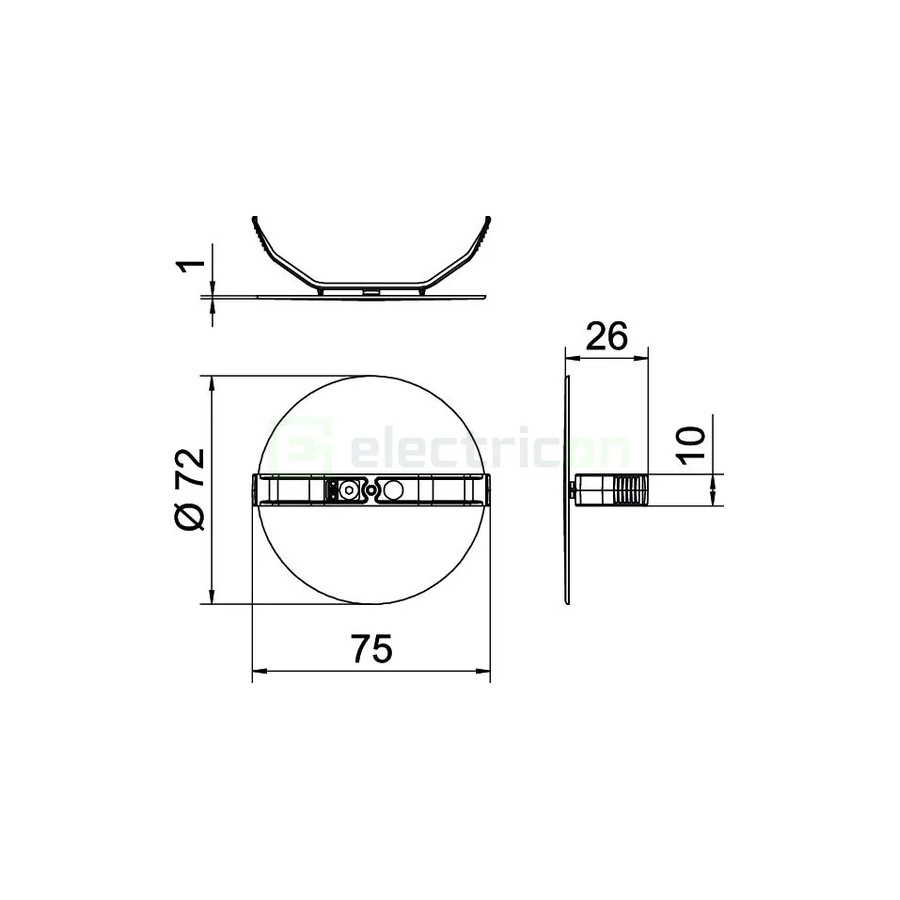 Capac doza cu arc, 60 mm