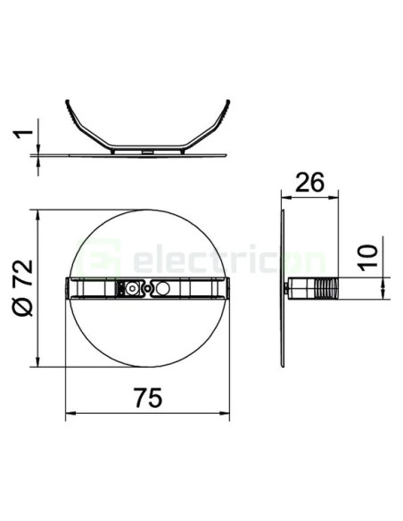 Capac doza cu arc, 60 mm