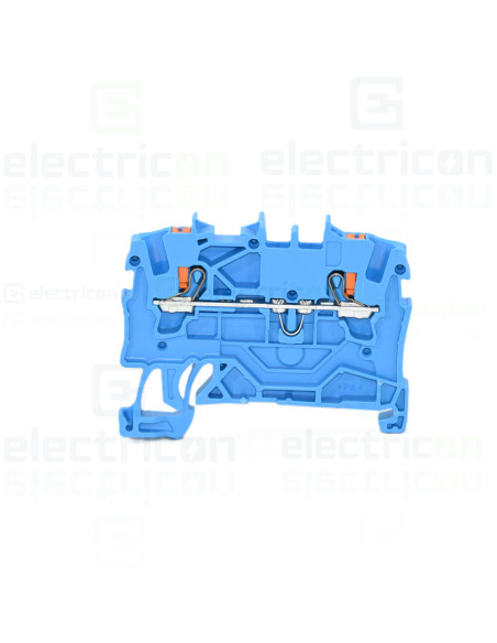 Conector Wago 5 mm² Clema șir, de trecere, 2 conexiuni, 1,5 mm²,albastru, TopJobs Push-In, Wago, 2201-1204 – montaj rapid și sig
