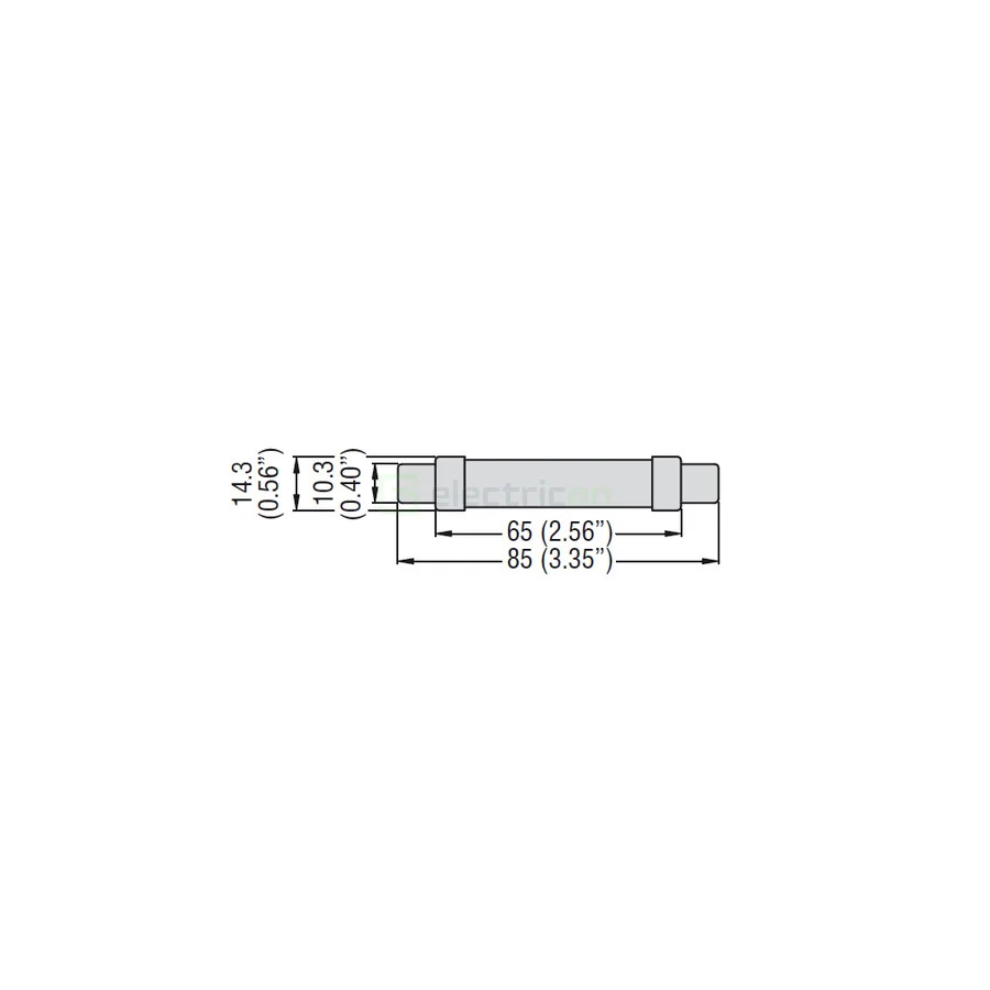 Siguranta fuzibila cilindrica, CH14x85, 25A, 1500V, DC, Lovato Electric, FE05D025