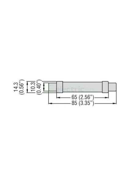 Siguranta fuzibila cilindrica, CH14x85, 20A, 1500V, DC, Lovato Electric, FE05D020