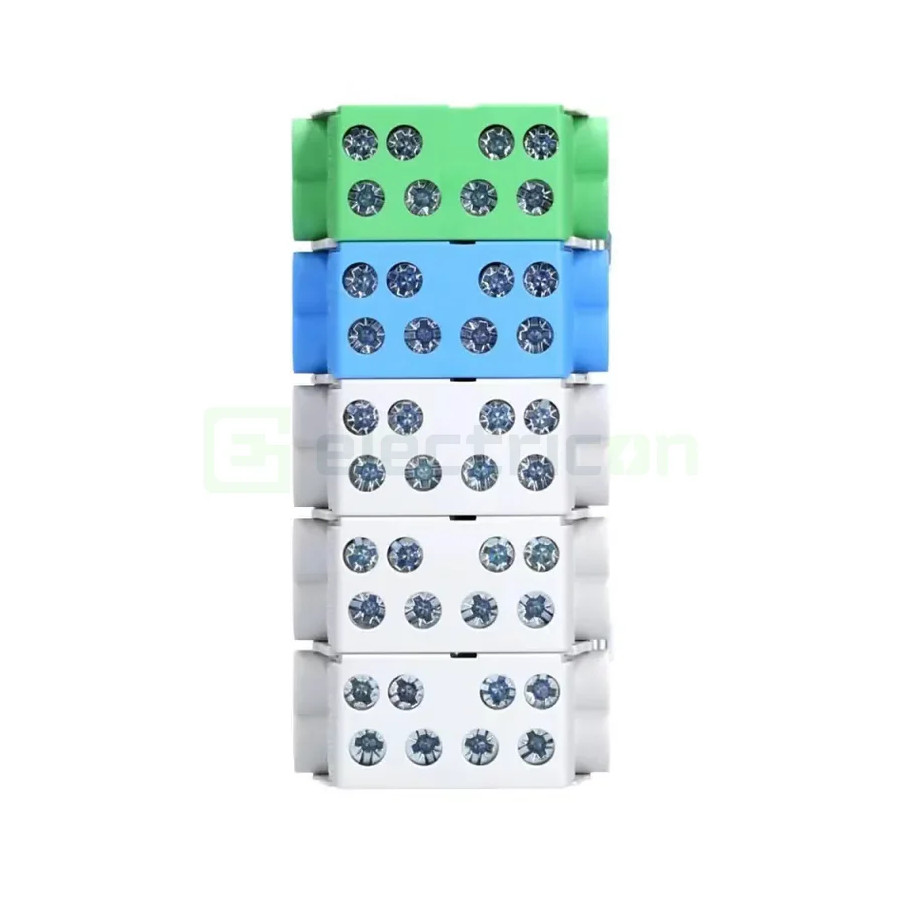 Clemă de derivație 35mm² Clema de ramificatie penru linia principala si accesorii 2x35mm²-2x25mm² per pol, IP20, 3x L, 1xPE, 1xN