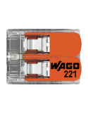 Conector legătură doză Cu-Cu 2 conexiuni 0.5-6mm² cu clapetă (lițat) 221-612 - WAGO 221-612