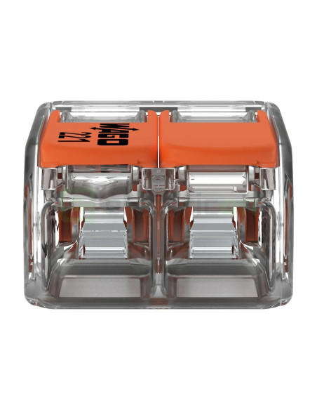 Conector Wago 6mm² Clemă legătură doză pentru cablu lițat, 2x6mm², Wago, 221-612 – montaj rapid și sigur în aplicații electrice