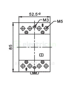 Contactor modular 4P 3-module 2