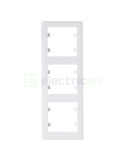 Ramă - 3 module - montaj vertical - alb - Hager Lumina2 - WL5130