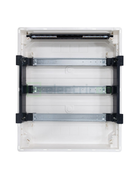 Tablou incastrat, 54 module, 3x18, ușă albă Hager, Golf, VF318PD - Electricon.ro