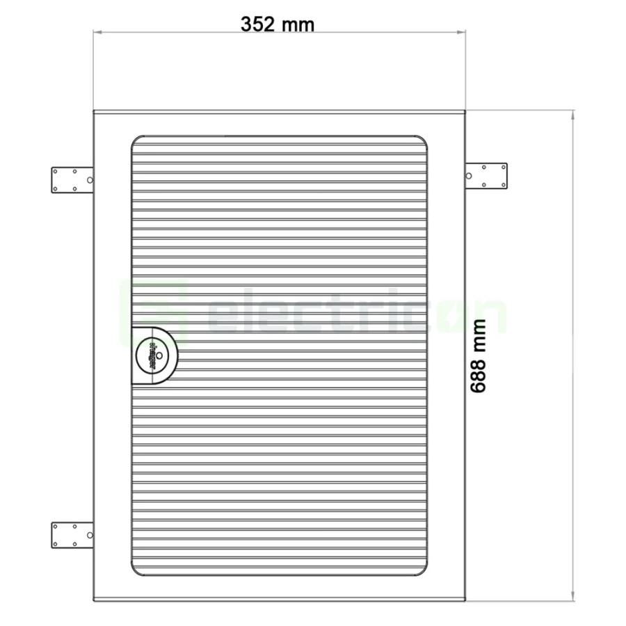 Tablou incastrat, 48 module, 4x12, ușă albă Hager, Golf, VF412PD - Electricon.ro