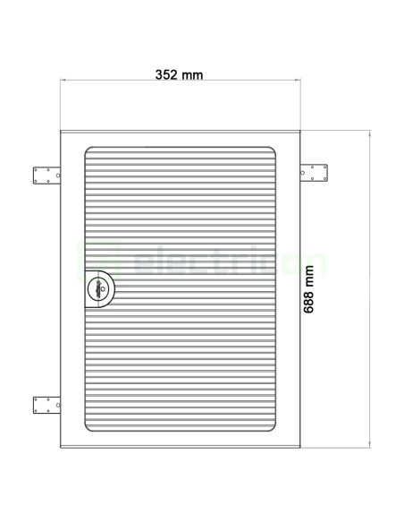 Tablou incastrat, 48 module, 4x12, ușă albă Hager, Golf, VF412PD - Electricon.ro
