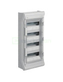 Tablou electric ABS - siguranțe - exterior IP65 - 48M (4x12) aparent ușă transparentă Hager VE412L