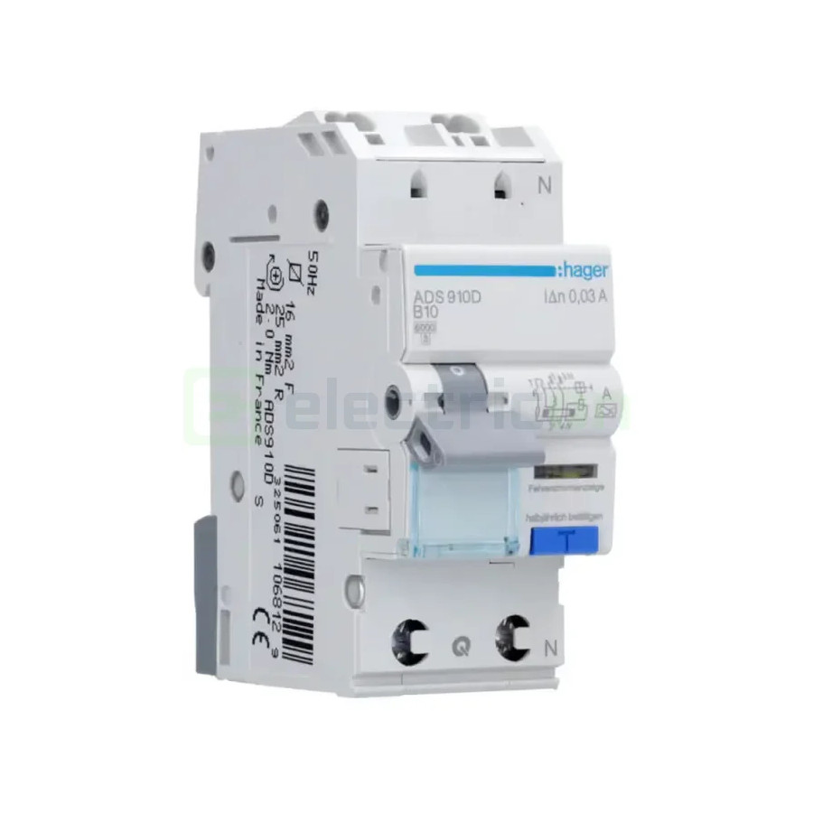 Disjunctor diferential 10A/30mA Schrack - ADS910D