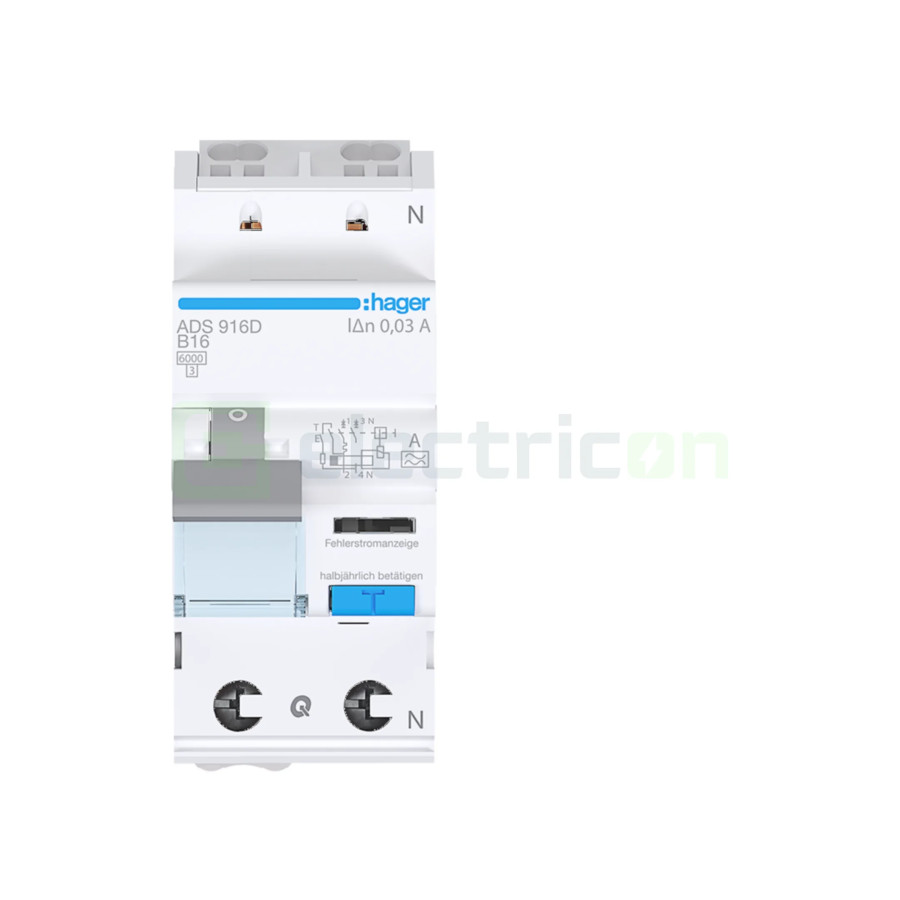 Siguranta RCBO 16A/30mA Schrack - ADS916D