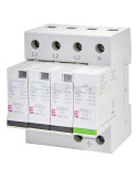 Descarcător supratensiune - SPD - Tip 1+2 3P+N TT/TNS debrosabil 12.5kA/50kA cu semnalizare 4M - ETI 002442908