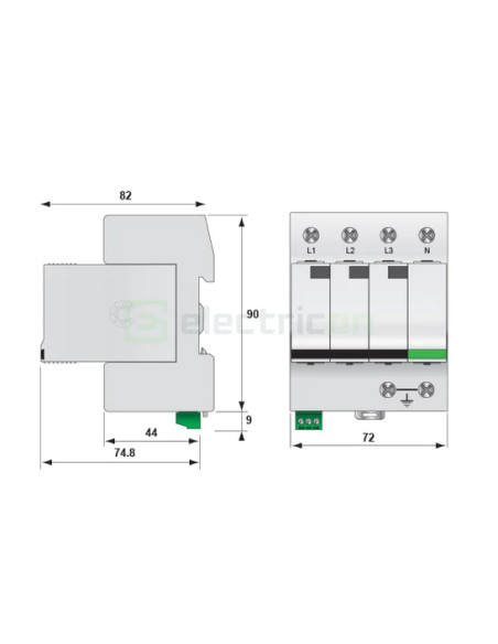 Descarcator SPD 3P T12 Debrosabil ETI 002442908 - Electricon.ro
