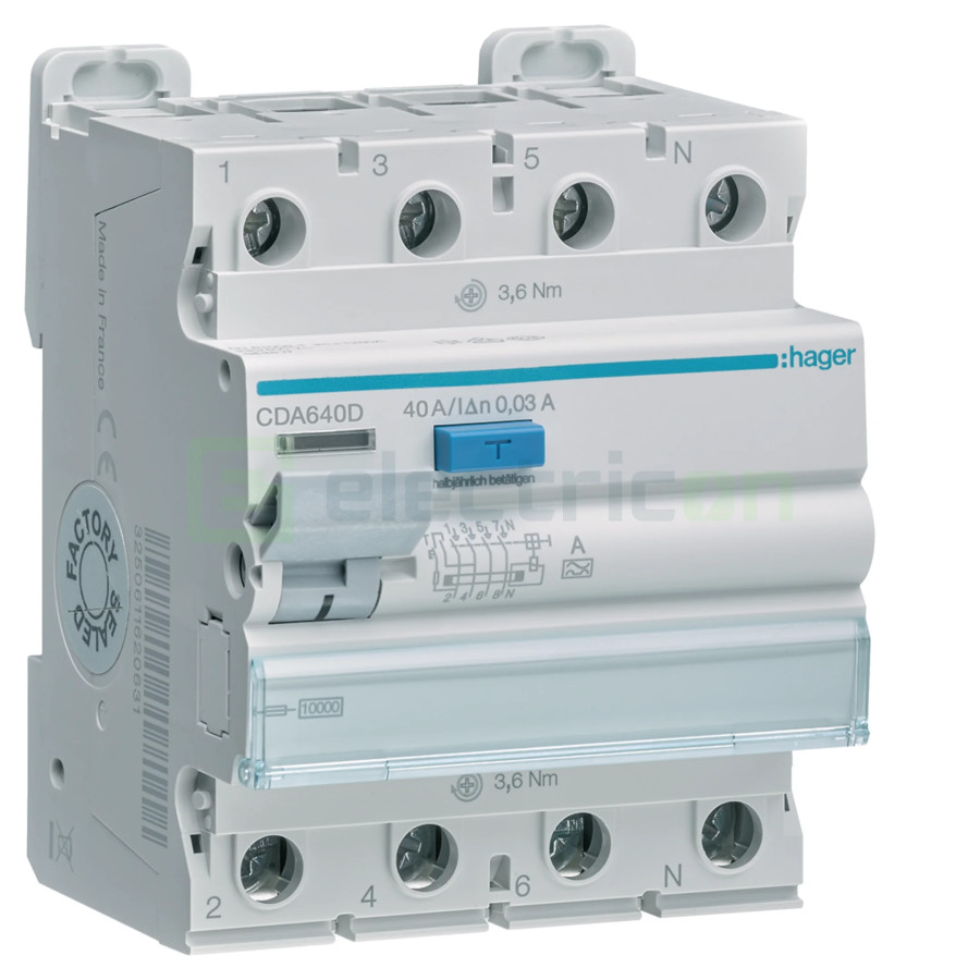 Intreruptor RCCB 40A Hager - CDA640D
