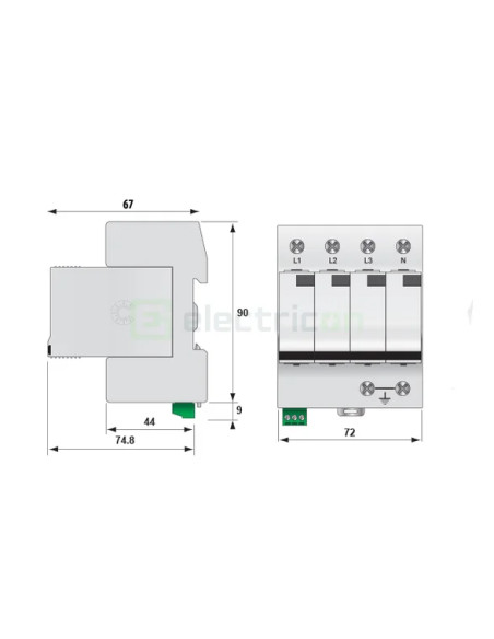 Descarcator SPD 3P T12 Debrosabil ETI 002442917 - Electricon.ro