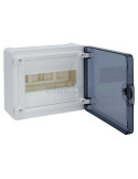 Tablou electric ABS - siguranțe - 8M (1x8) aparent ușă transparentă Hager Golf VS108TD