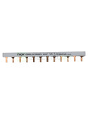 Busbar - Baretă alimentare - 2P monofazat tip pini 12M (6x MCB 2P) 10mm² 63A Hager KB263A
