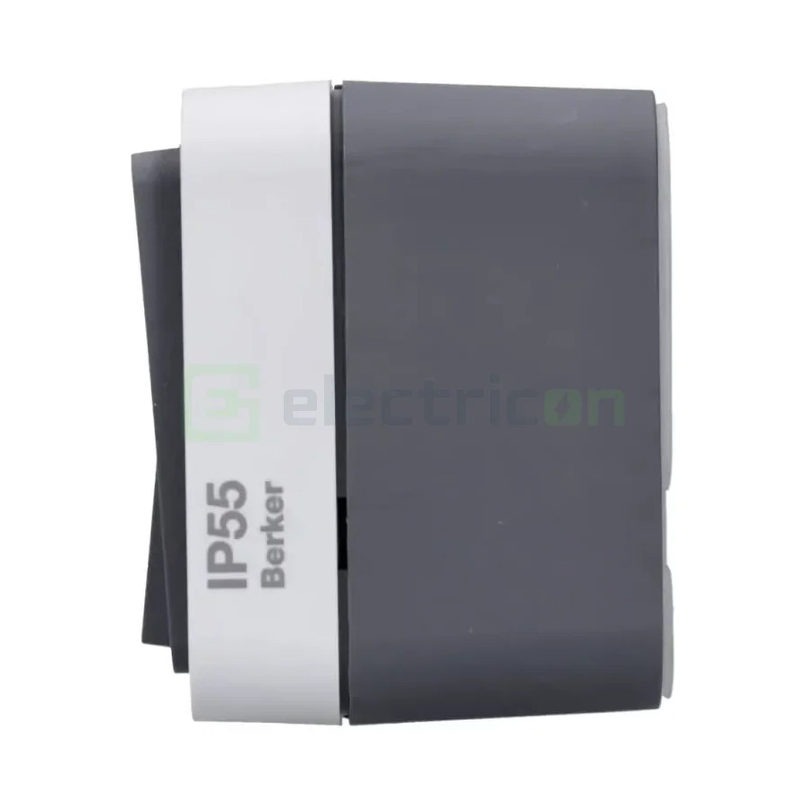 Întrerupator dublu, cap scară, 10AX, 250V, Berker W.1, Hager, 30753505