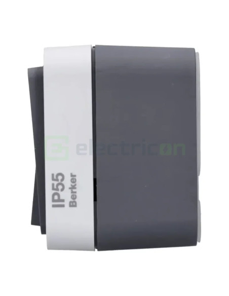 Întrerupator dublu, cap scară, 10AX, 250V, Berker W.1, Hager, 30753505