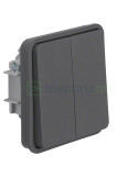 Mecanism - întrerupător dublu cap-scară - 10AX 250V - încastrat - Berker W.1 - 30553515