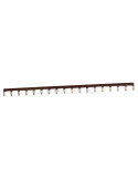 Busbar - Baretă alimentare - 1P monofazat tip pini 18M 10mm² (18x MCB 1P) 63A maro Hager KB163PG