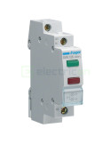 Indicator tensiune - Lampă semnalizare - 2x LED (1x roșu+ 1x verde) 230V - Hager SVN126