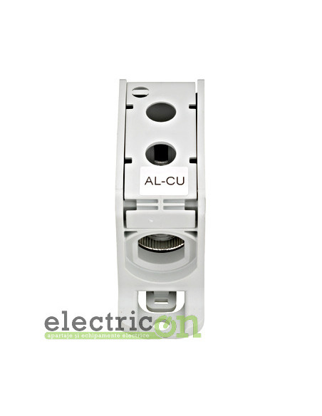 Clemă de derivație Clema de derivatie AL-CU, 1P, 185mmp/150mmp, cu pin, gri – montaj rapid și sigur în aplicații electrice diver