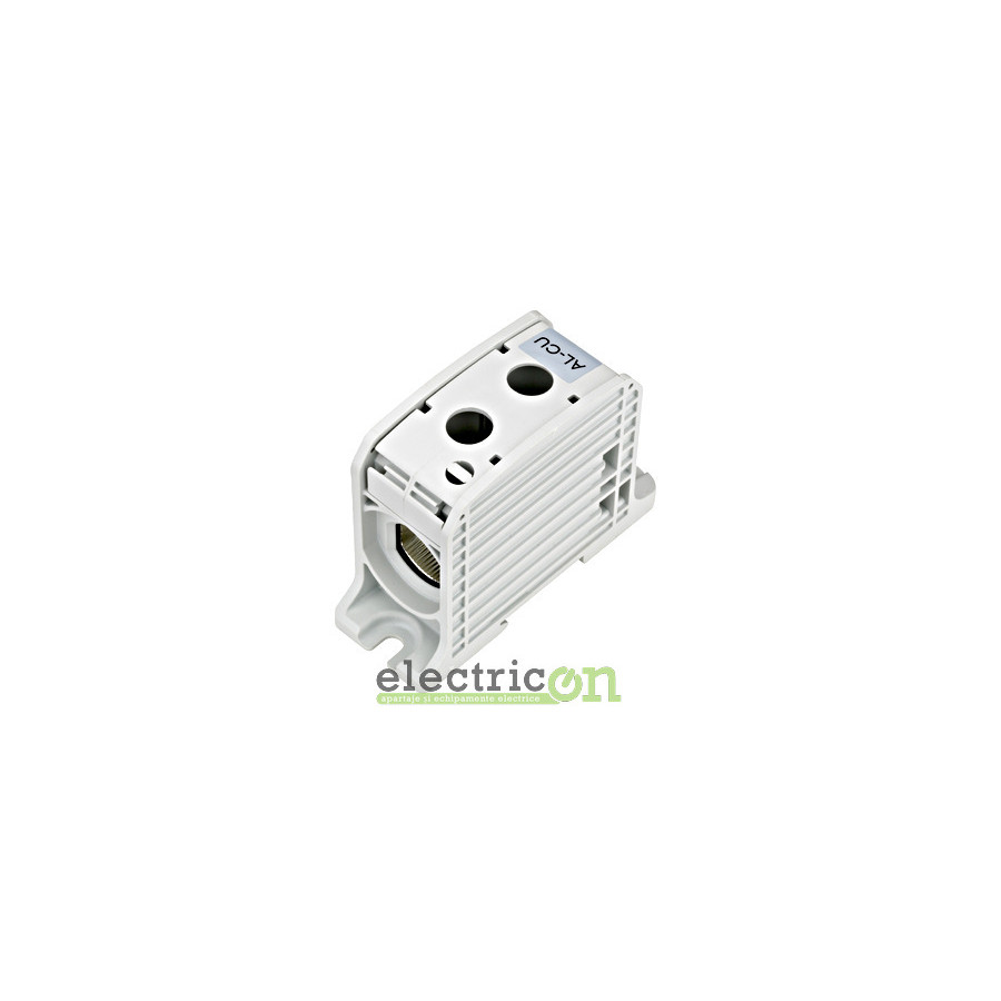 Clemă de derivație Clema de derivatie AL-CU, 1P, 185mmp/150mmp, cu pin, gri – montaj rapid și sigur în aplicații electrice diver