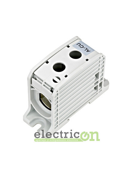 Clemă de derivație Clema de derivatie AL-CU, 1P, 185mmp/150mmp, cu pin, gri – montaj rapid și sigur în aplicații electrice diver