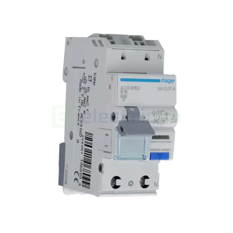 Disjunctor diferential 16A/10mA Schrack - ACS916D